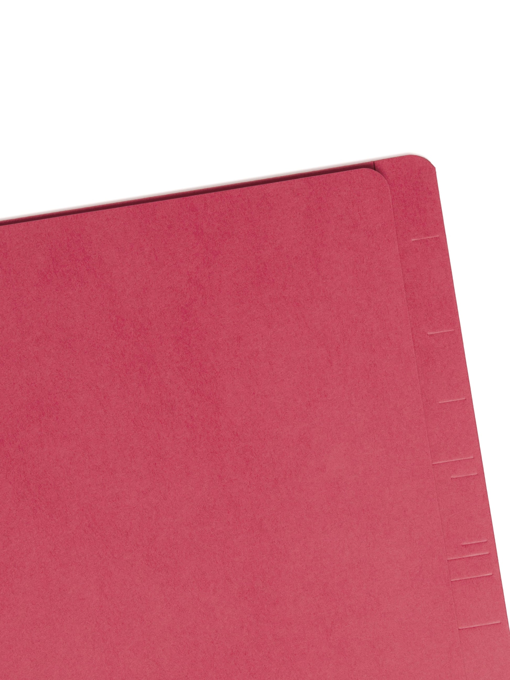 End Tab Classification File Folders, Straight-Cut Tab, 2 inch Expansion, 2 Dividers, Red Color, Letter Size, Set of 10, 30086486268388