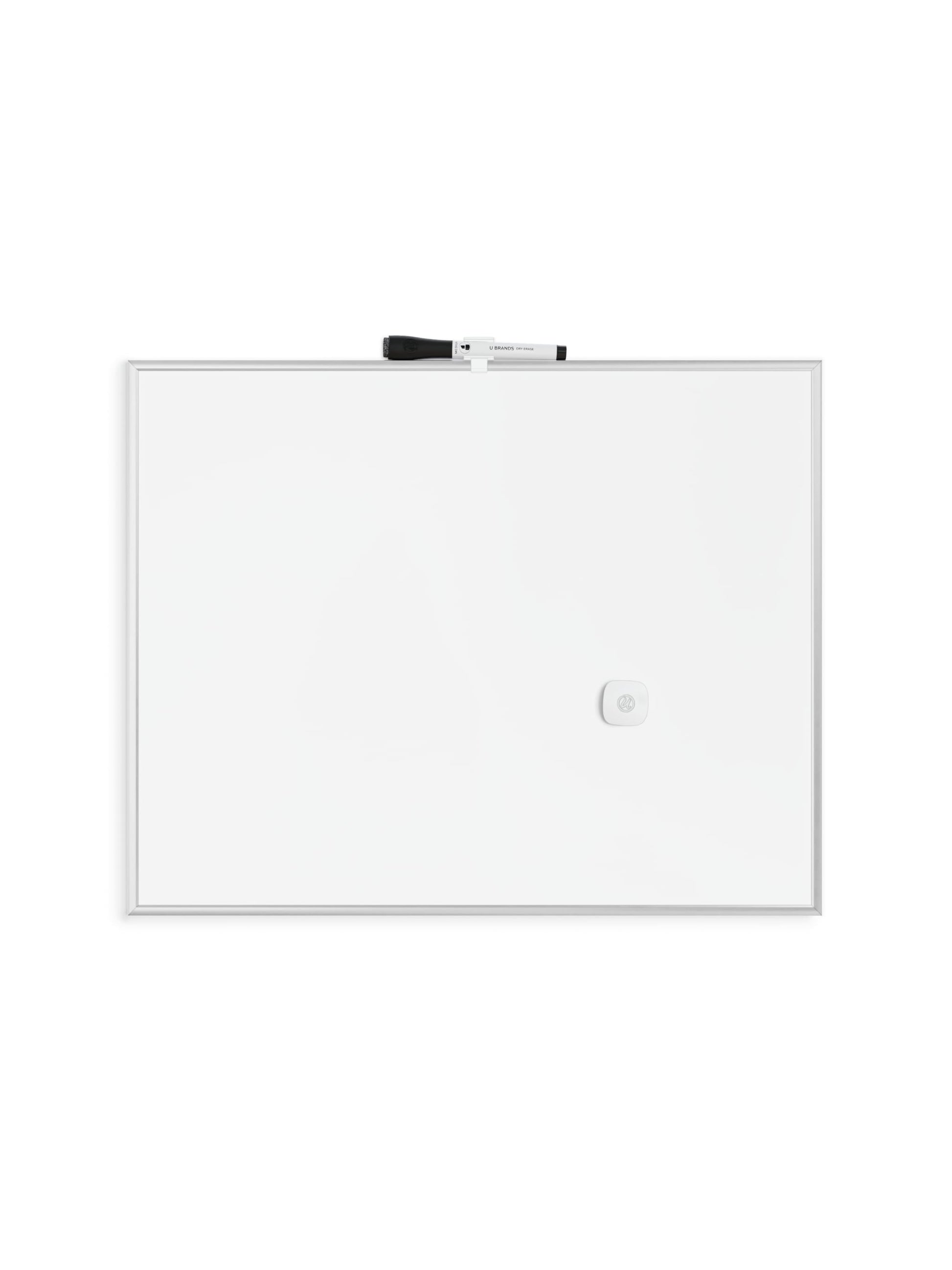 Metal Frame Dry Erase Board, White, White, 20" x 16", 2' or smaller, White, 20" X 16" Size, Set of 1, 812296023560