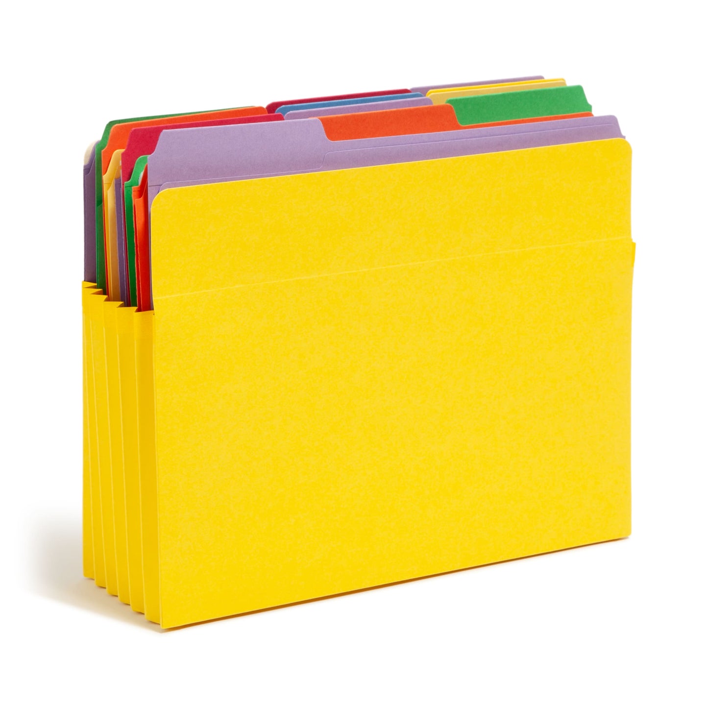 File Pockets, 5-1/4 inch Expansion, Straight-Cut Tab, Assorted Colors Color, Letter Size, Set of 5, 086486738361