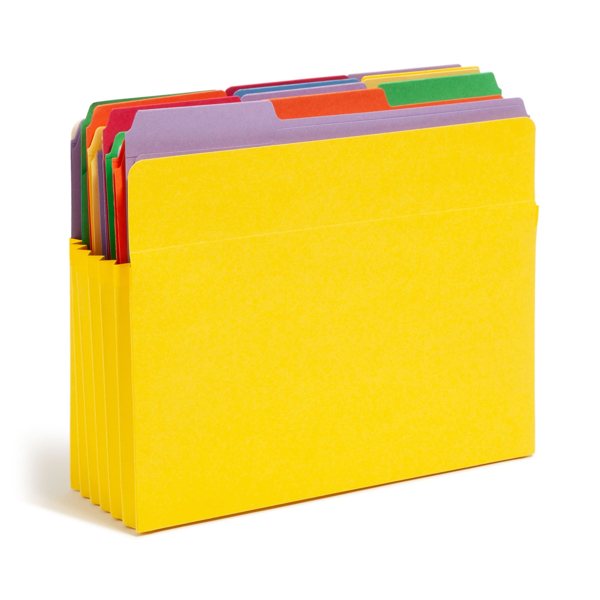 File Pockets, 5-1/4 inch Expansion, Straight-Cut Tab, Assorted Colors Color, Letter Size, Set of 5, 086486738361