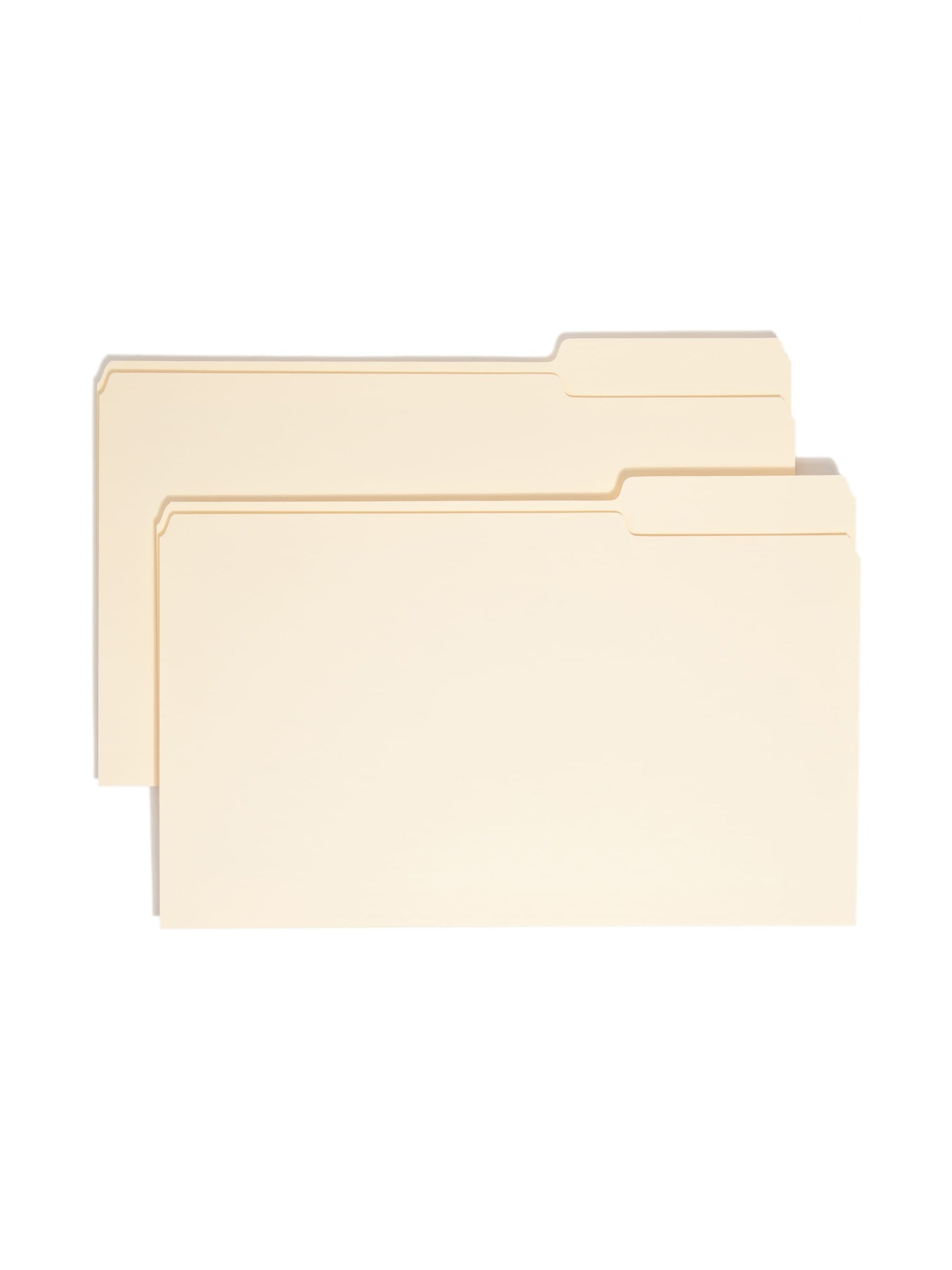 Standard File Folders, 1/3-Cut Right Tab, Manila Color, Legal Size, Set of 100, 086486153331