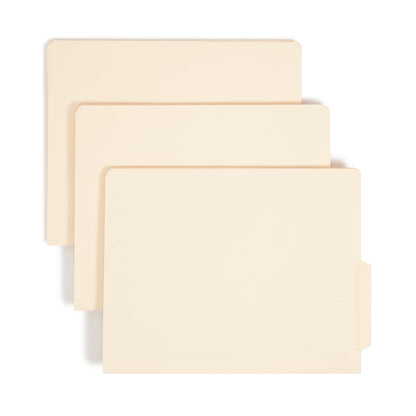 Shelf-Master® Reinforced Tab End Tab File Folders, 4 inch High Tab, Manila Color, Letter Size, Set of 100, 086486241793