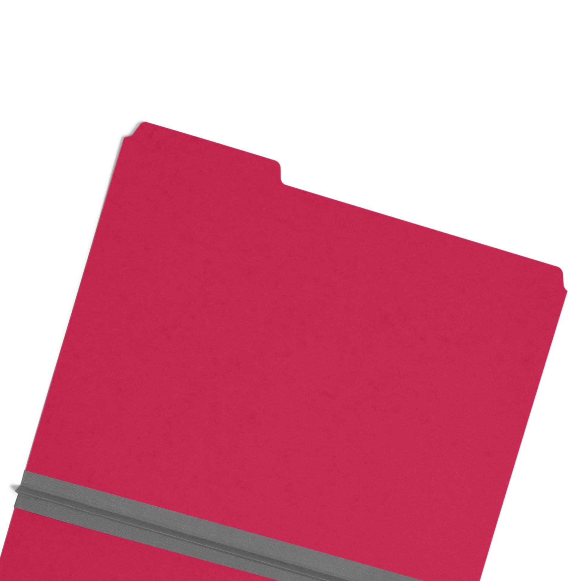 Pressboard File Folder, 1 inch Expansion, 1/3-Cut Tab, Bright Red Color, Letter Size, Set of 25, 086486215381