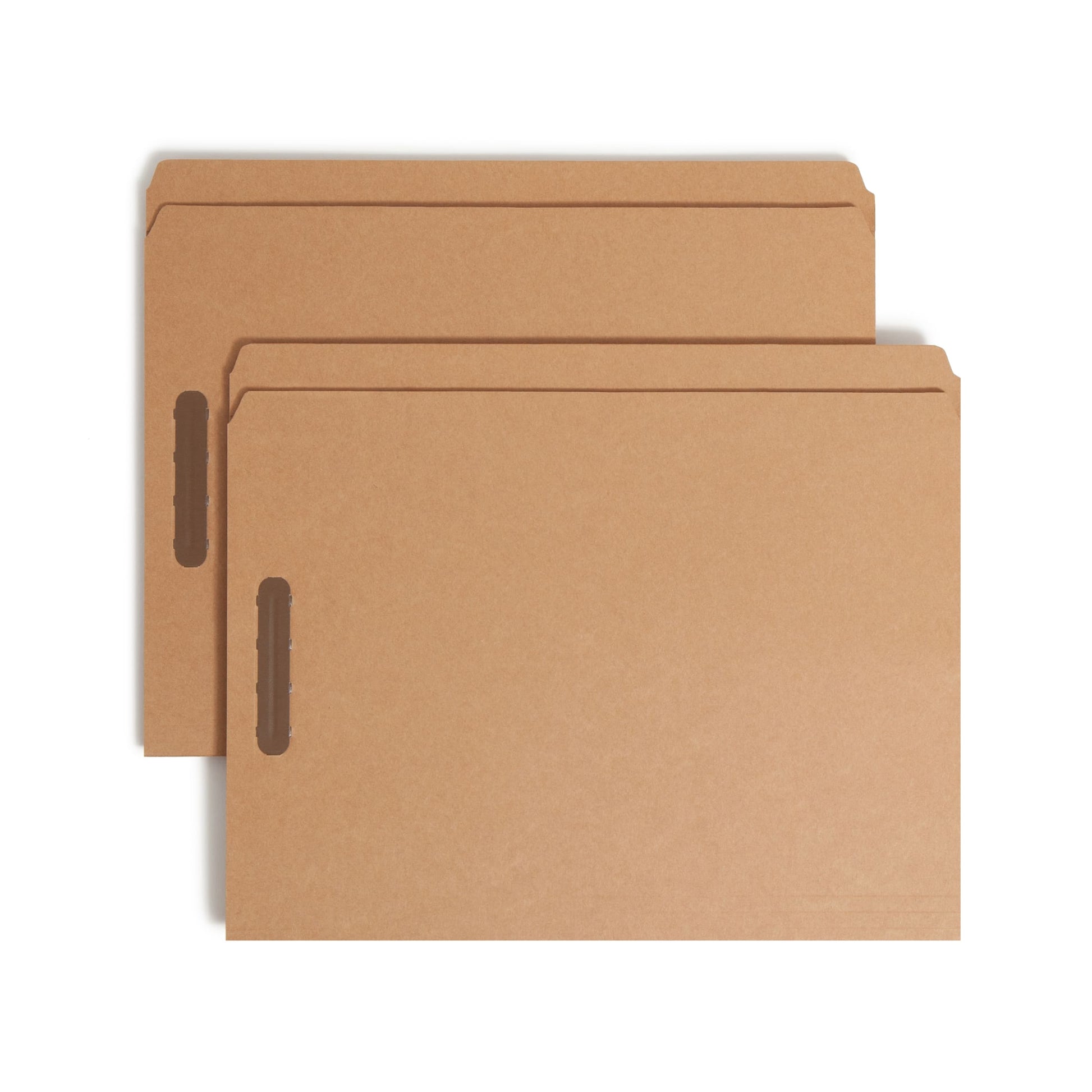 Reinforced Tab Fastener File Folders, Straight-Cut Tab, 2 Fasteners, Kraft Color, Letter Size, Set of 50, 086486148139