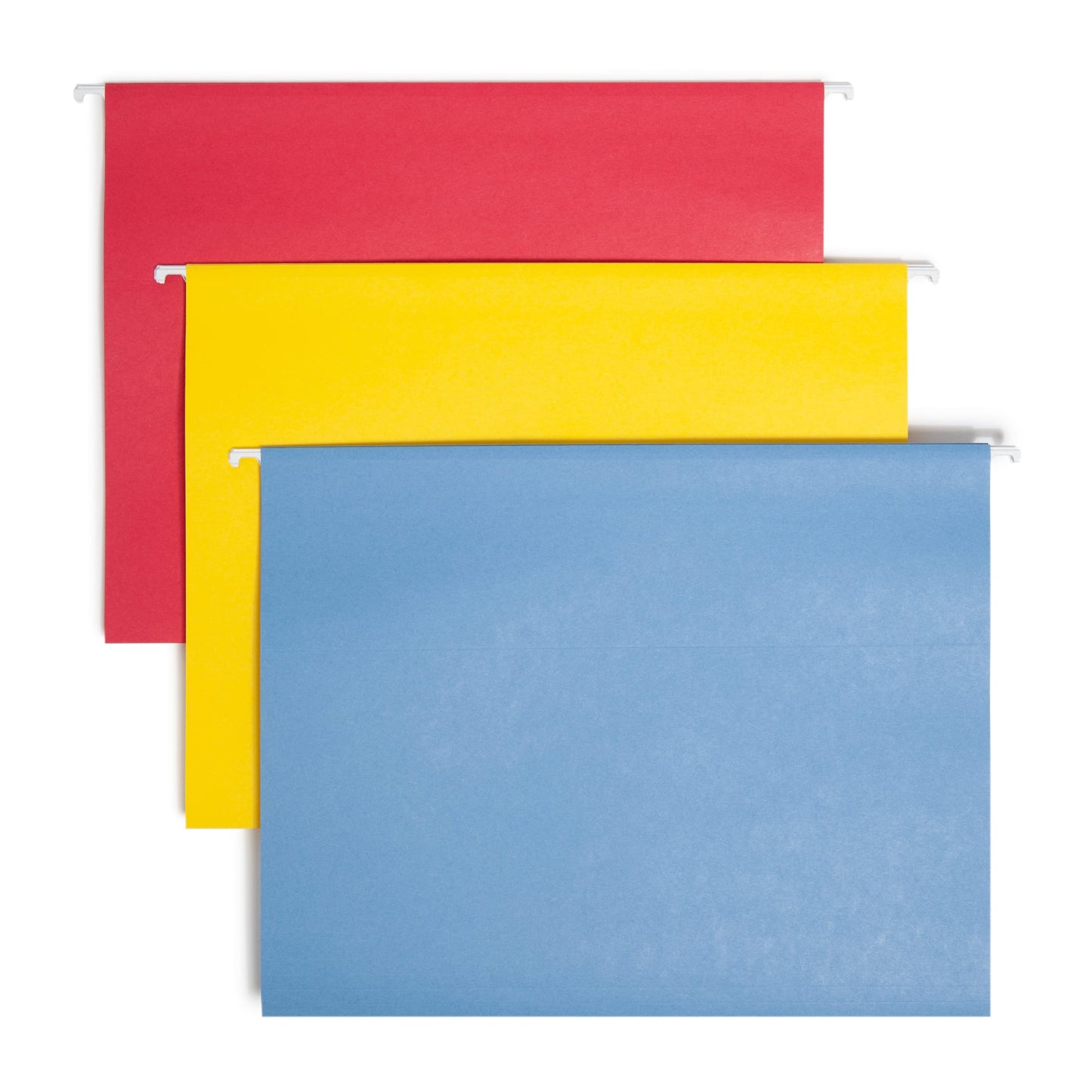 TUFF® Hanging File Folders with Easy Slide® Tabs, Assorted Colors Color, Letter Size, Set of 15, 086486640404
