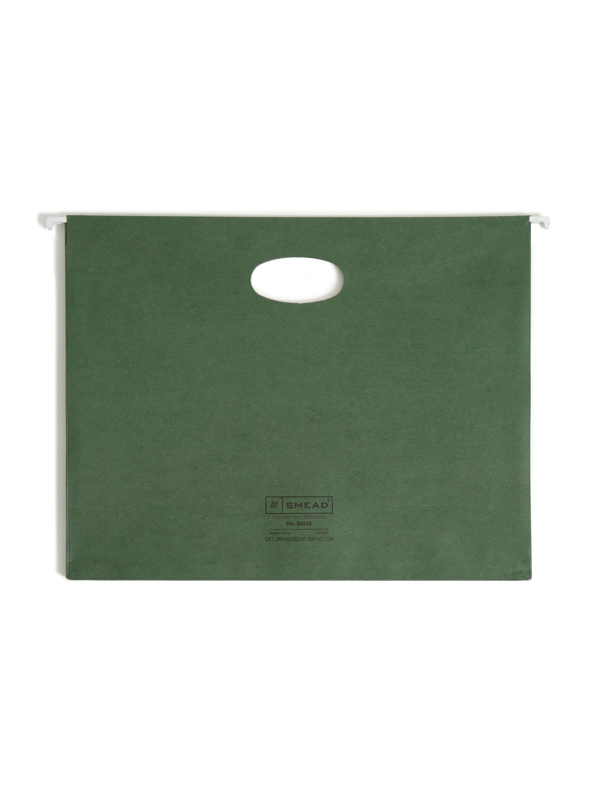 100% Recycled Hanging File Pockets, Standard Green Color, Letter Size, Set of 10, 086486642262