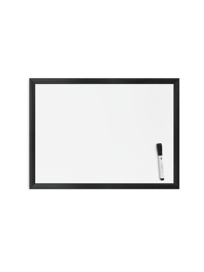 MDF Frame Dry Erase Board, Black, White, 23" x 17", 2' or Smaller, White, 23" X 17" Size, Set of 1, 812296023072
