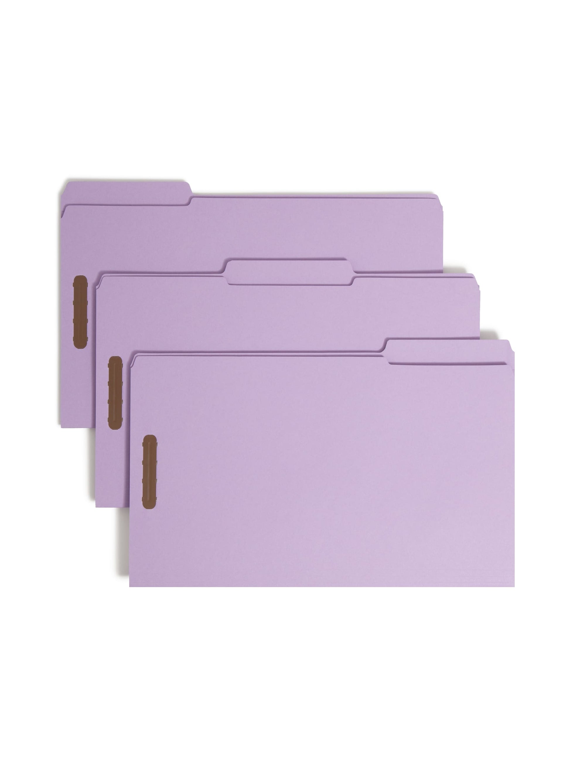 Reinforced Tab Fastener File Folders, 1/3-Cut Tab, 2 FastenersReinforced Tab Fastener File Folders, 1/3 Cut, Lavender, Legal, Lavender, Legal Size, Set of 50, 086486174404