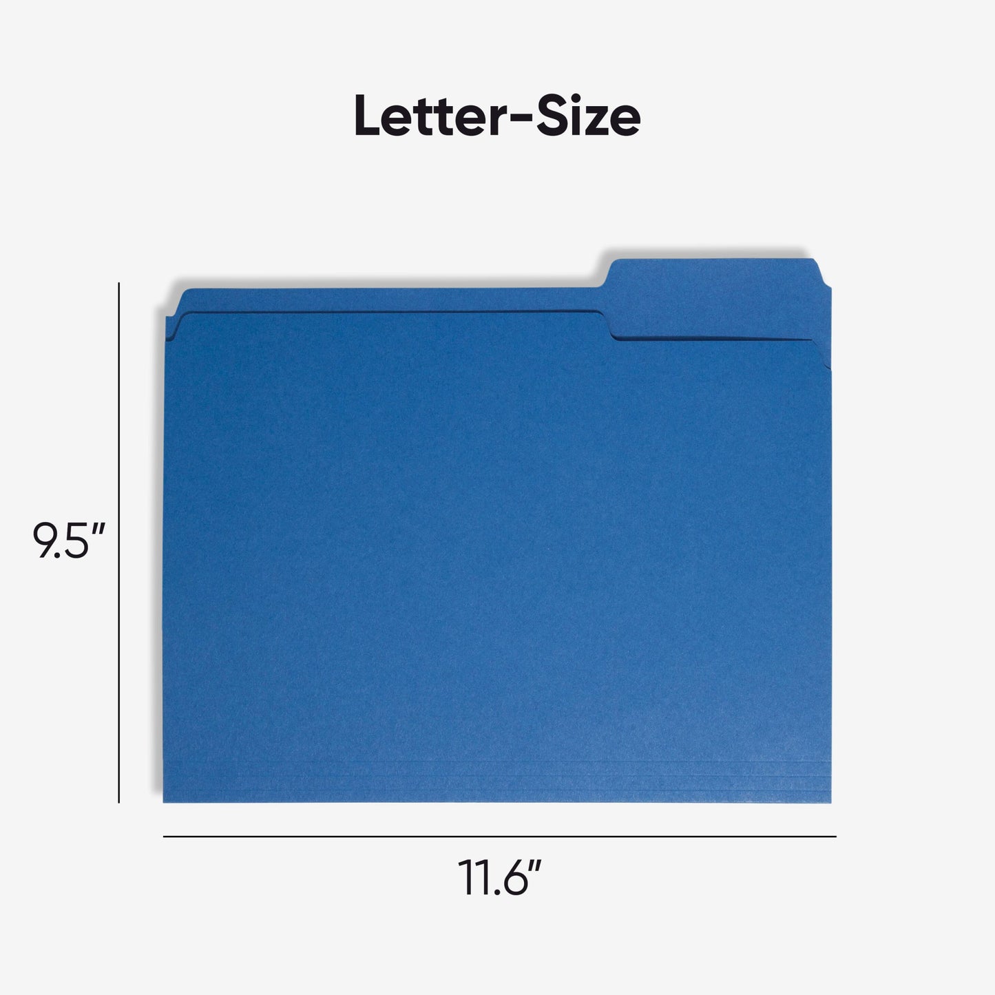 Standard File Folders, 1/3-Cut Tab, Navy Color, Letter Size, Set of 100, 086486131933