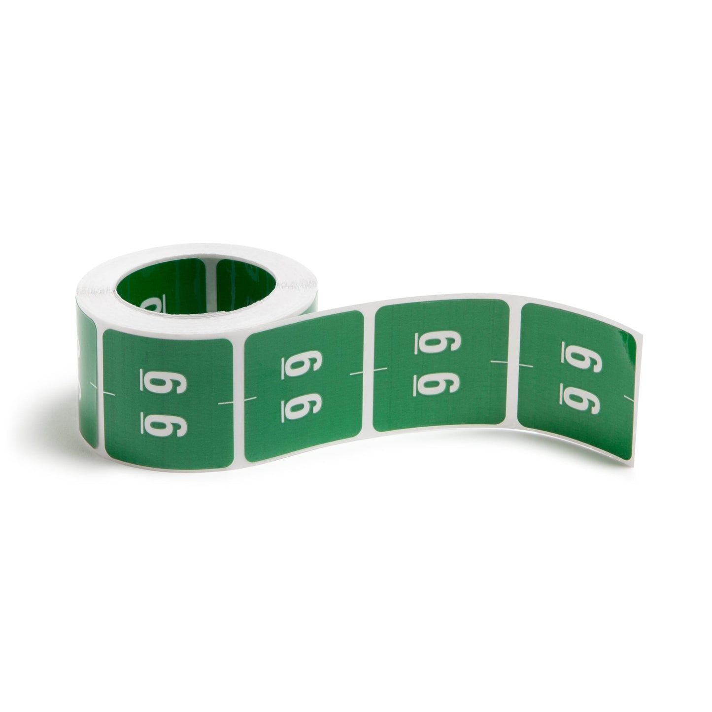 DCC Color-Coded Numeric Labels - Rolls, Green Color, 1-1/2" X 1-1/2" Size, Set of 250, 086486674263