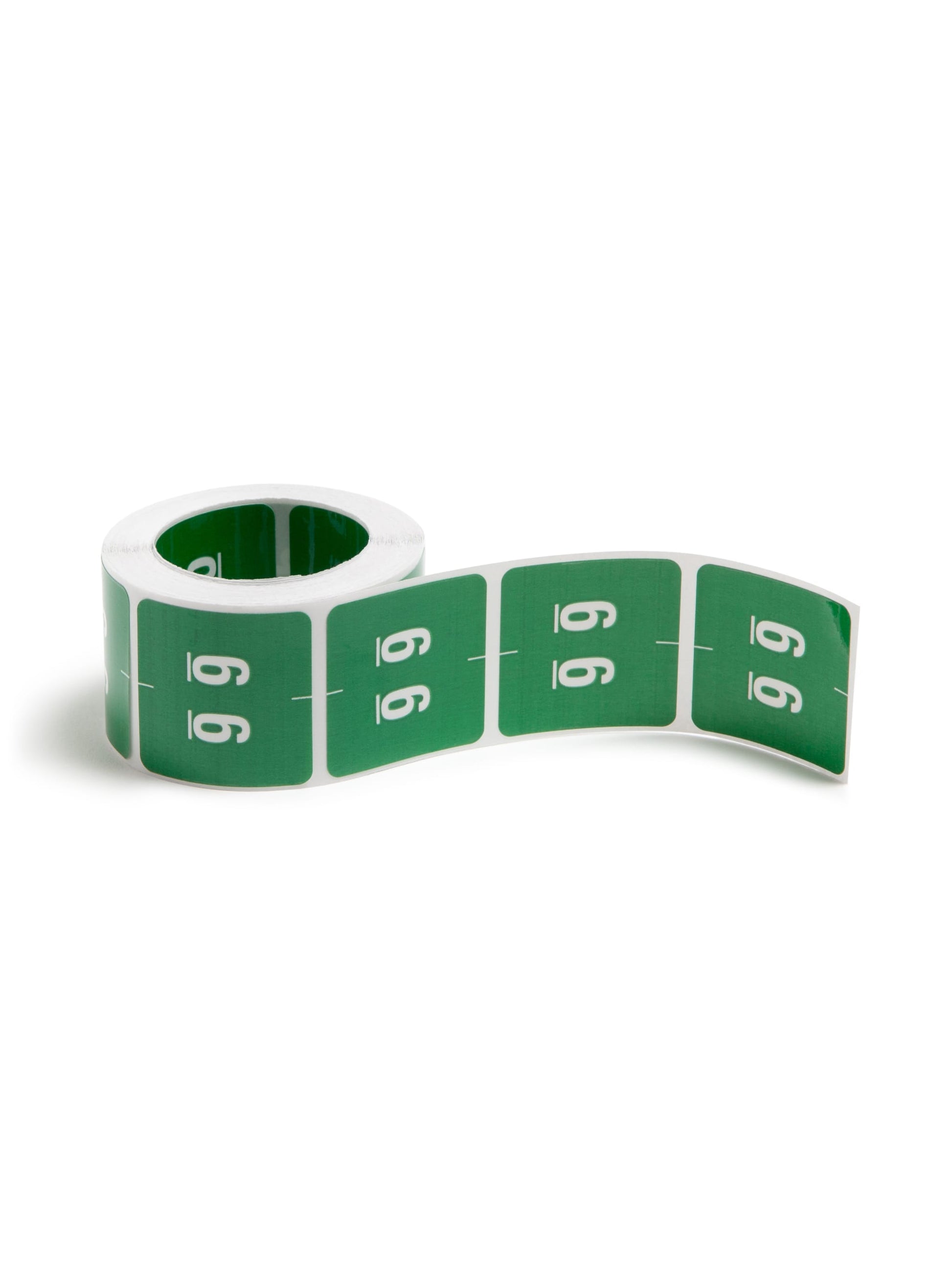 DCC Color-Coded Numeric Labels - Rolls, Green Color, 1-1/2" X 1-1/2" Size, Set of 250, 086486674263