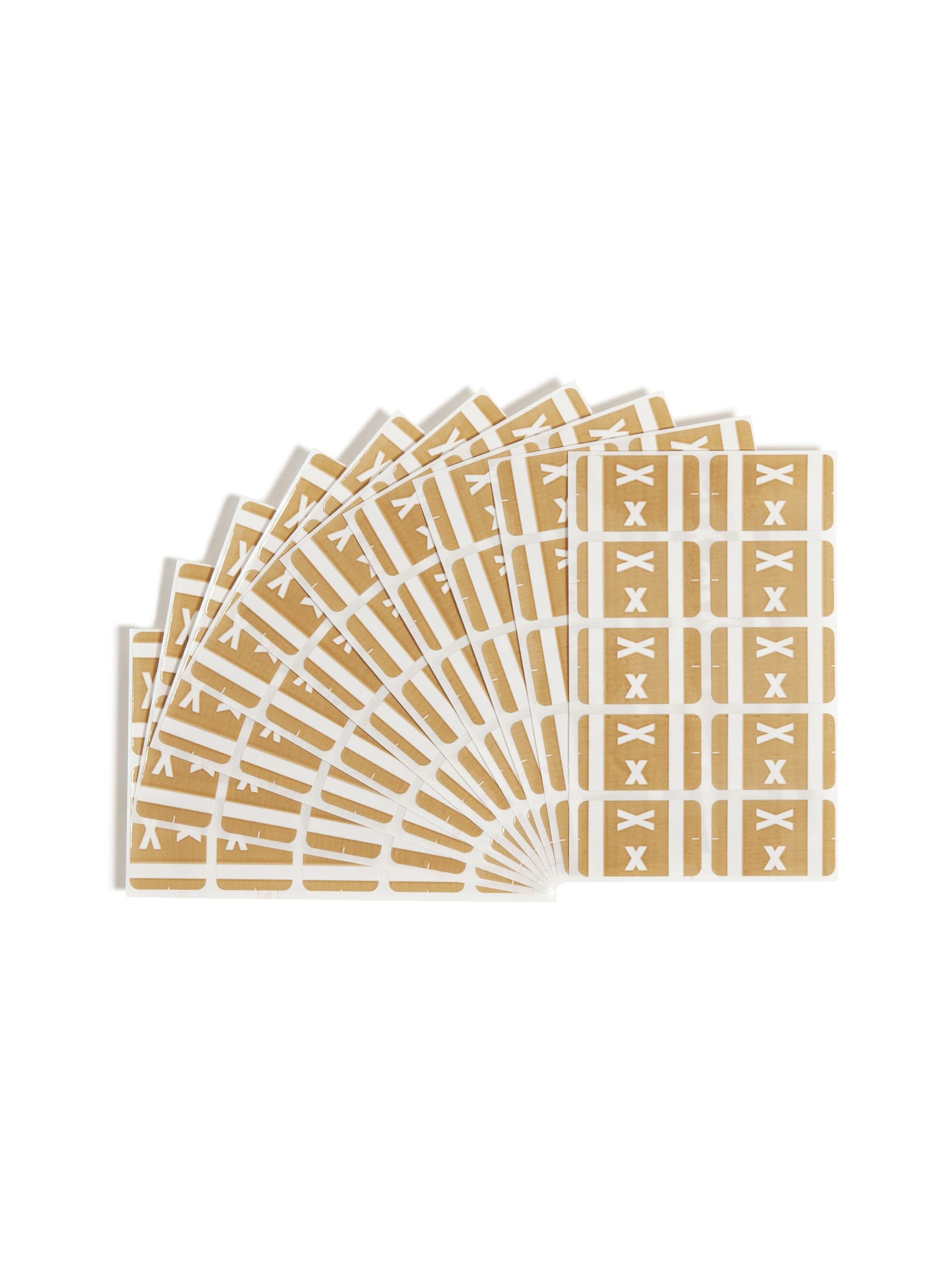 AlphaZ® ACCS Color Coded Alphabetic Labels - Sheets, Light Brown Color, 1" X 1-5/8" Size, Set of 100, 086486671941