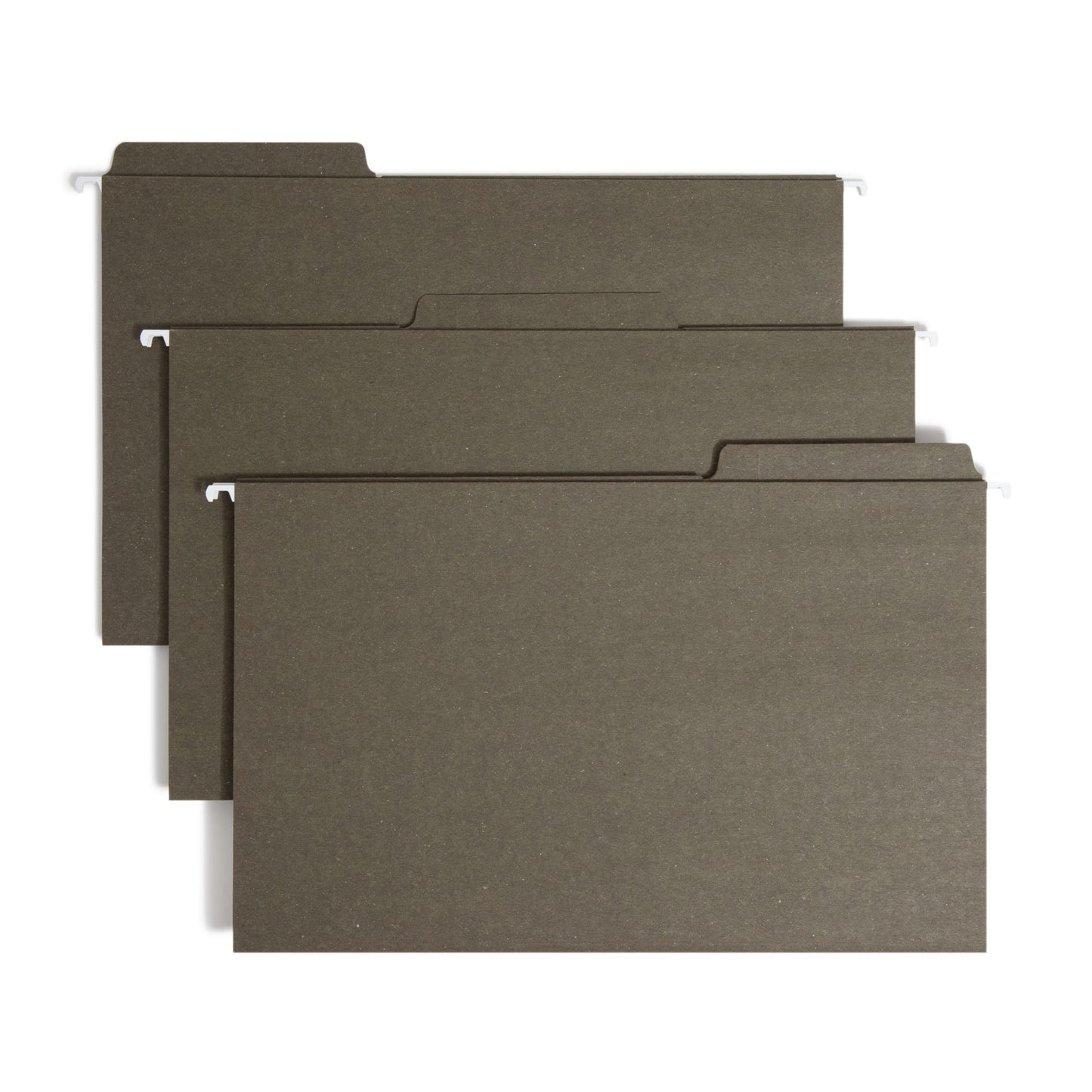 100% Recycled FasTab® Hanging File Folders, Bilingual Packaging, Standard Green Color, Legal Size, Set of 20, 086486641388