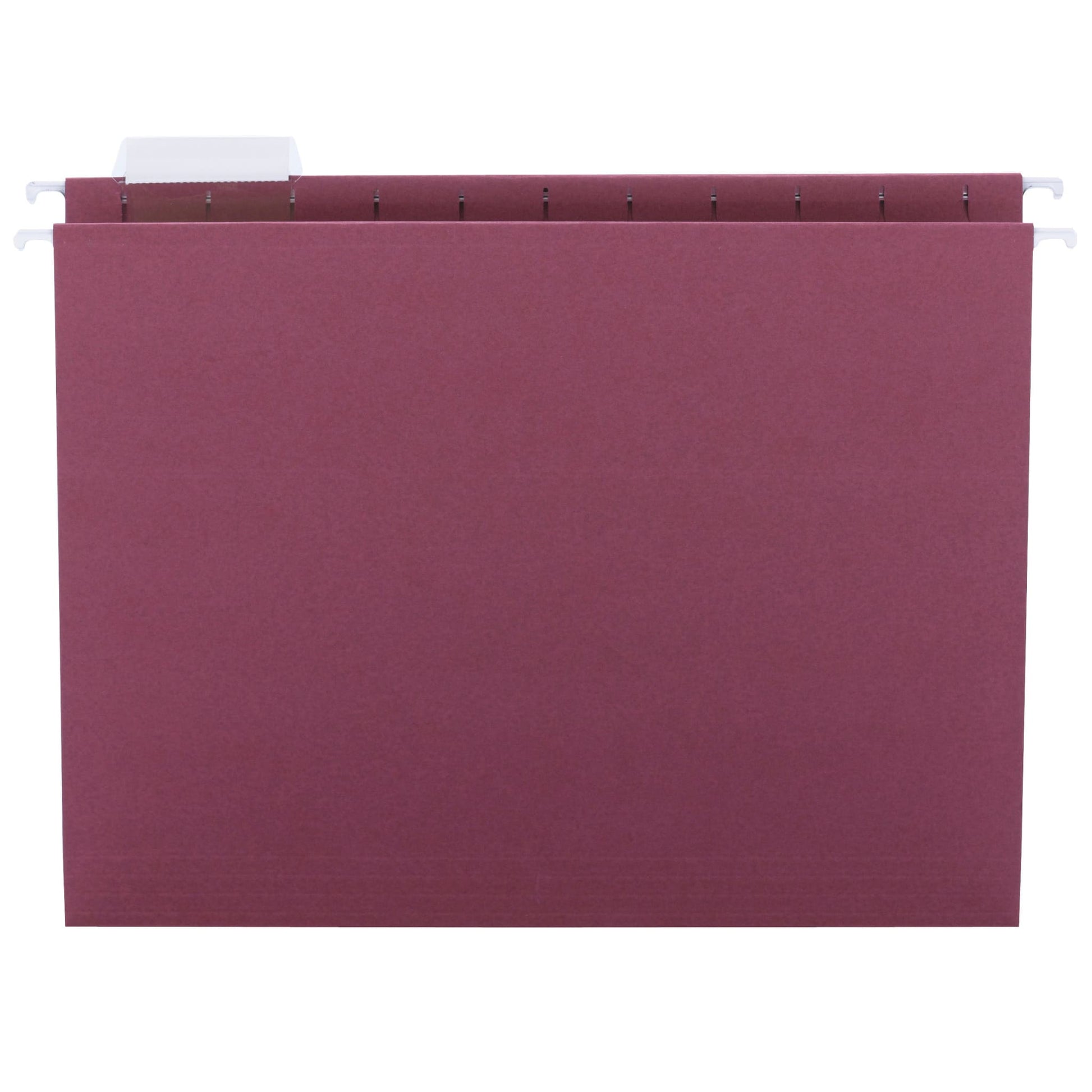 Standard Hanging File Folders with 1/5-Cut Tabs, Maroon Color, Letter Size, Set of 25, 086486640732