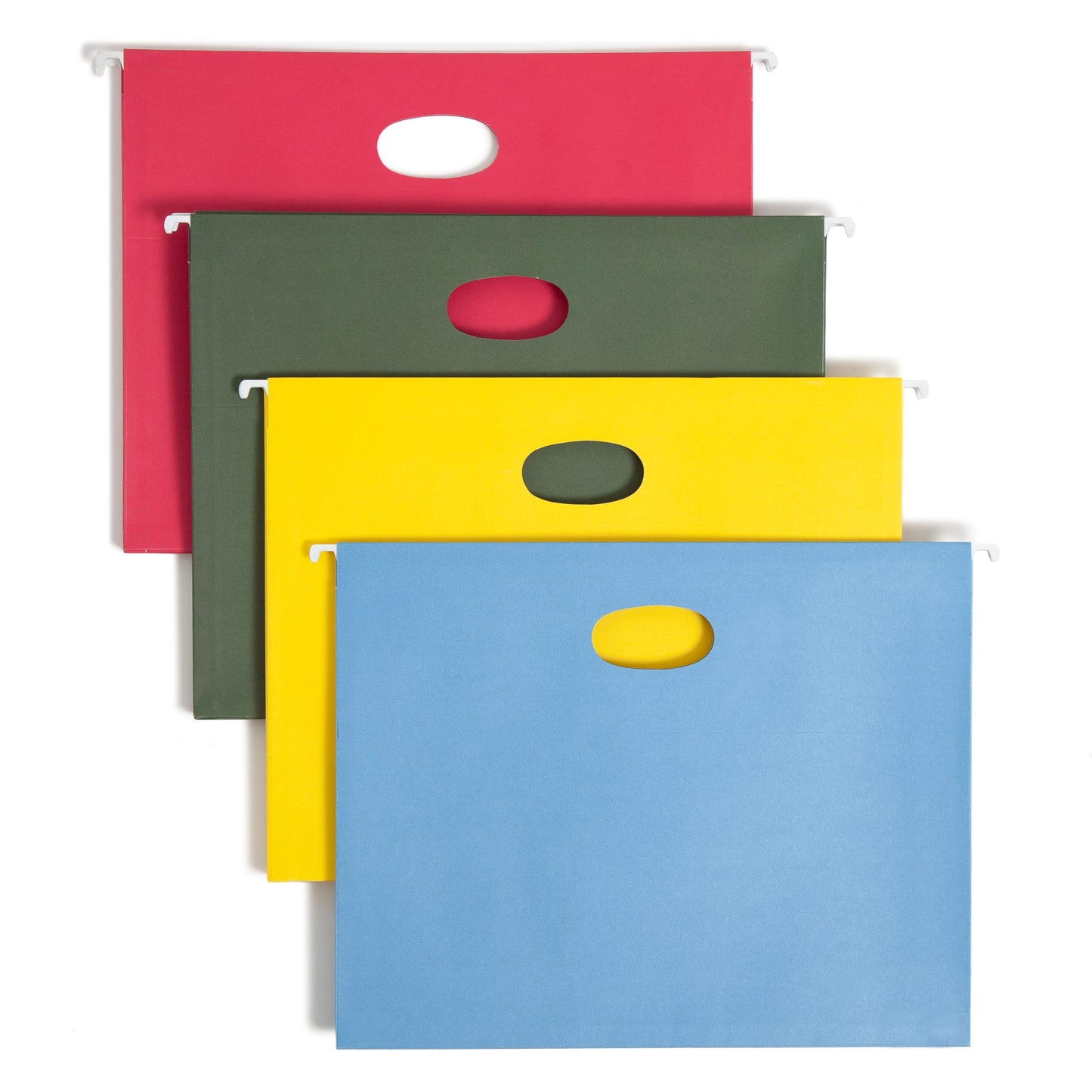 Hanging File Pockets, 3.5" Expansion, Assorted Colors Color, Letter Size, Set of 4, 086486642903