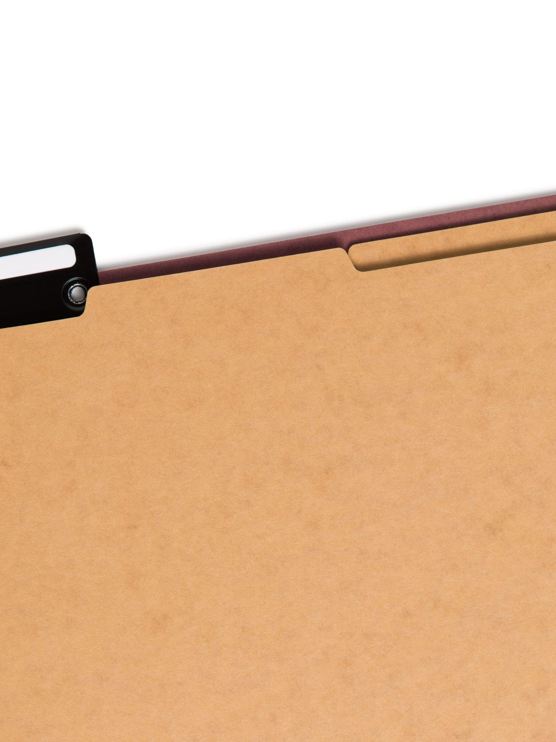 SafeSHIELD® Pressboard Classification File Folders, 2 Dividers, 2 inch Expansion, Metal Tab, Red Color, Legal Size, 