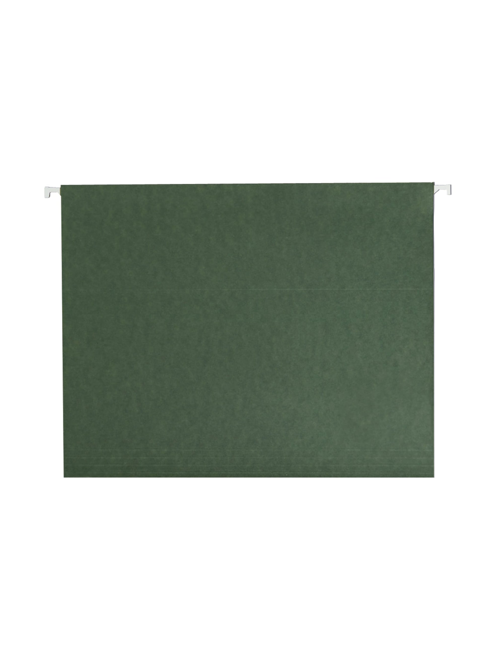 Standard Hanging File Folders, Without Tabs, Standard Green Color, Letter Size, 