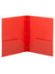 Poly Two-Pocket Folders with Fasteners, Red Color, Letter Size, Set of 1, 086486877305