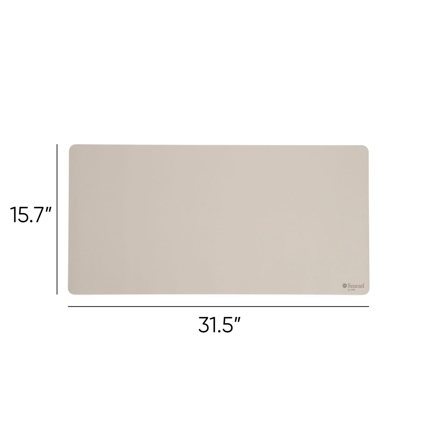 Vegan Leather Desk Pad, Sandstone Color, 31.5"X15.7" Size, Set of 1, 086486648318