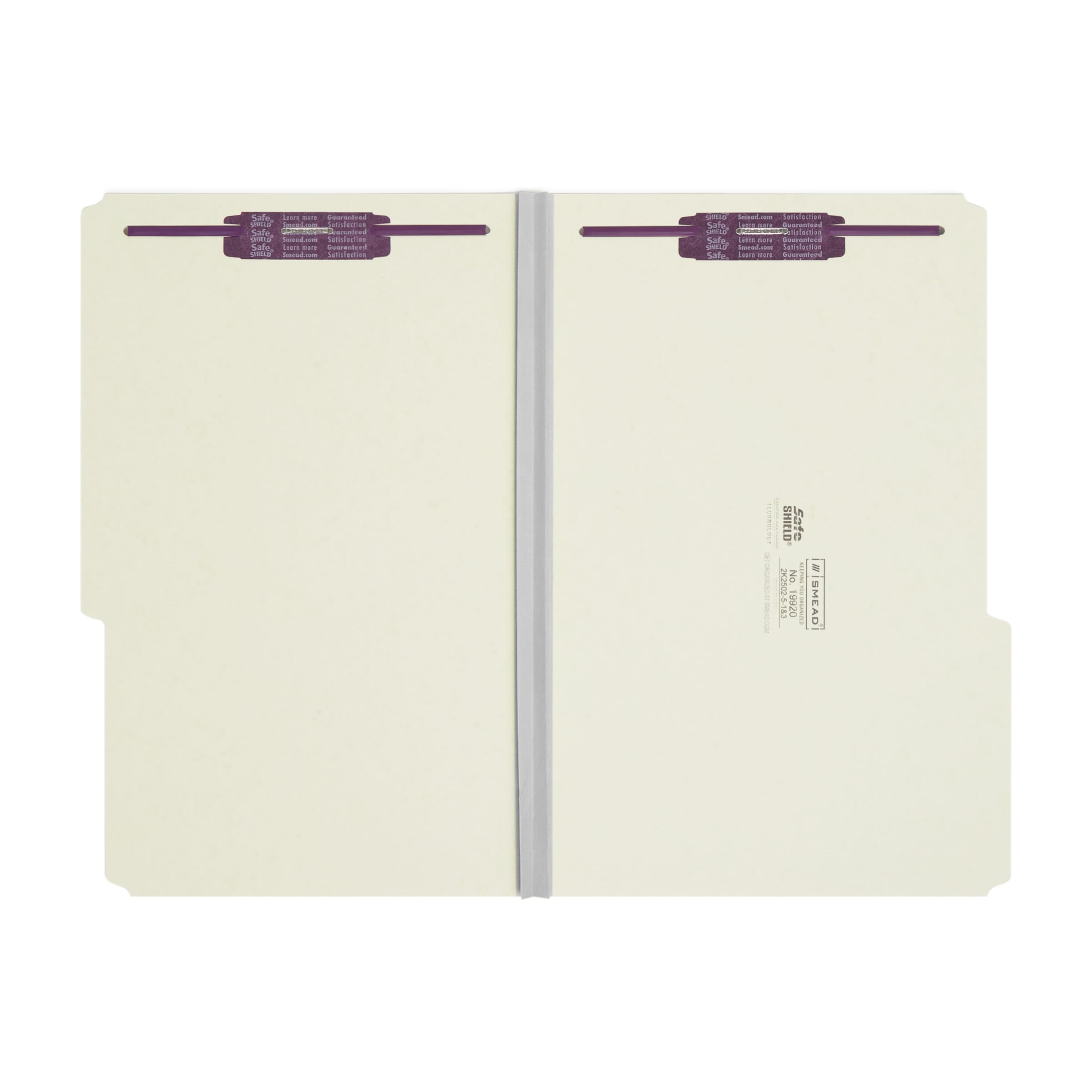 SafeSHIELD Pressboard Fastener File Folders, 2 inch Expansion, 2/5