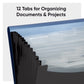Poly Expanding Files with Flap, 12 Pockets, Wave Pattern, Blue Color, Letter Size, Set of 1, 086486708630