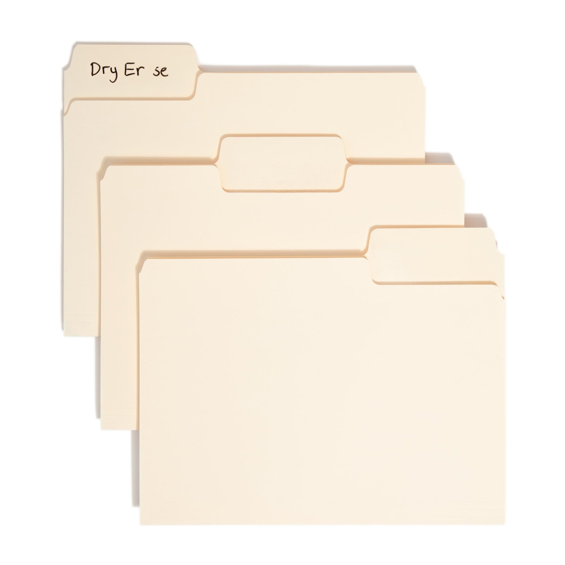 Erasable SuperTab® File Folders, Manila Color, Letter Size, Set of 24, 086486103800