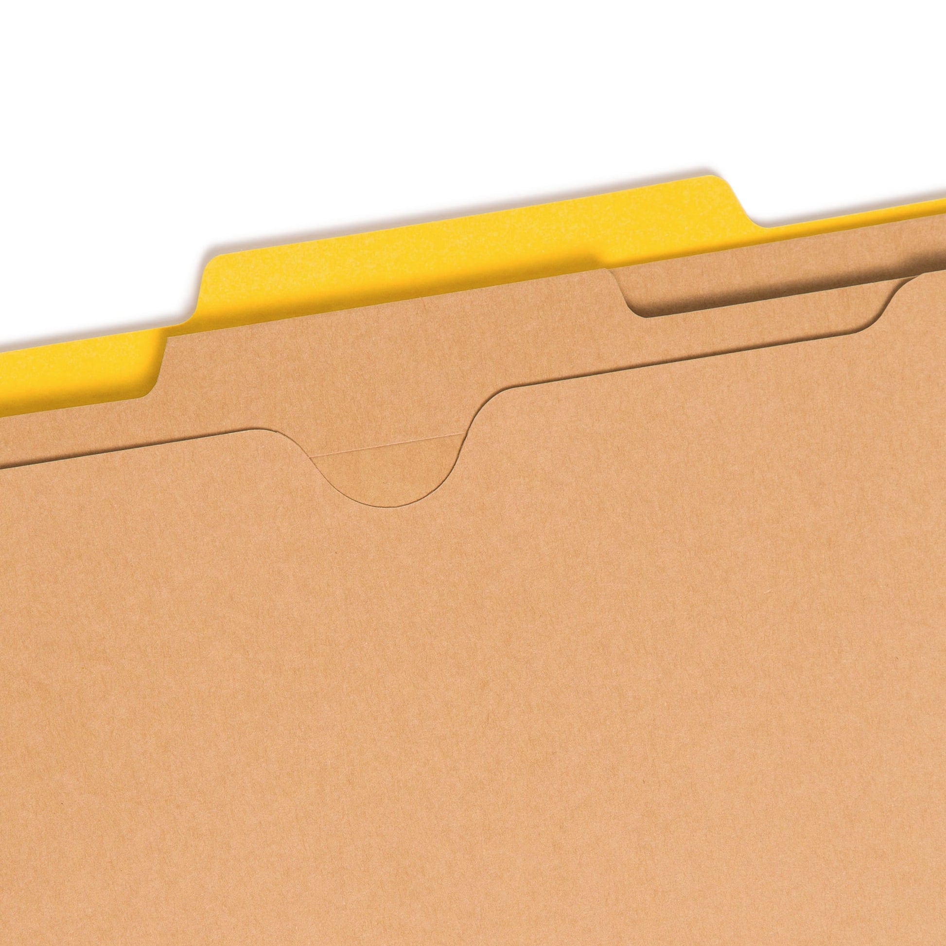SafeSHIELD® Pressboard Classification File Folders with Pocket Dividers, Yellow Color, Letter Size, Set of 10, 30086486140844