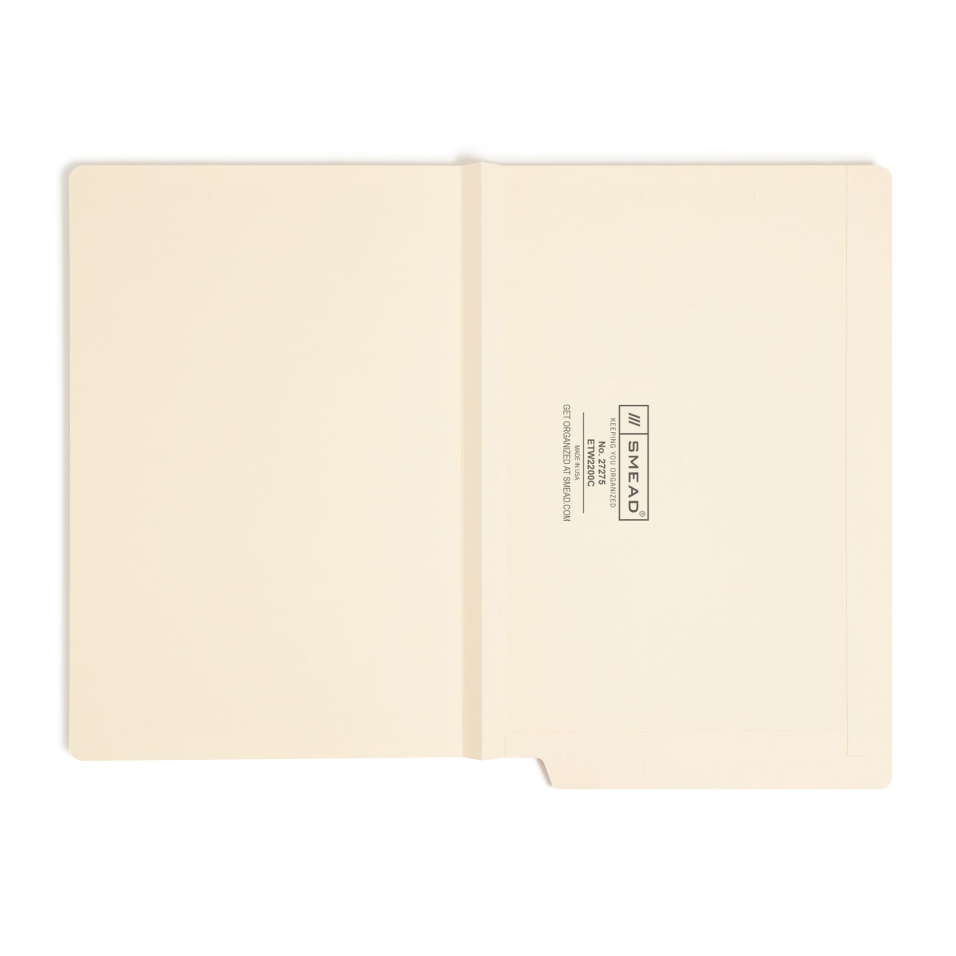 Reinforced End Tab Expanding File Folders, Straight-Cut Tab, 1-1/2 inch Expansion, Manila Color, Legal Size, Set of 50, 086486272759