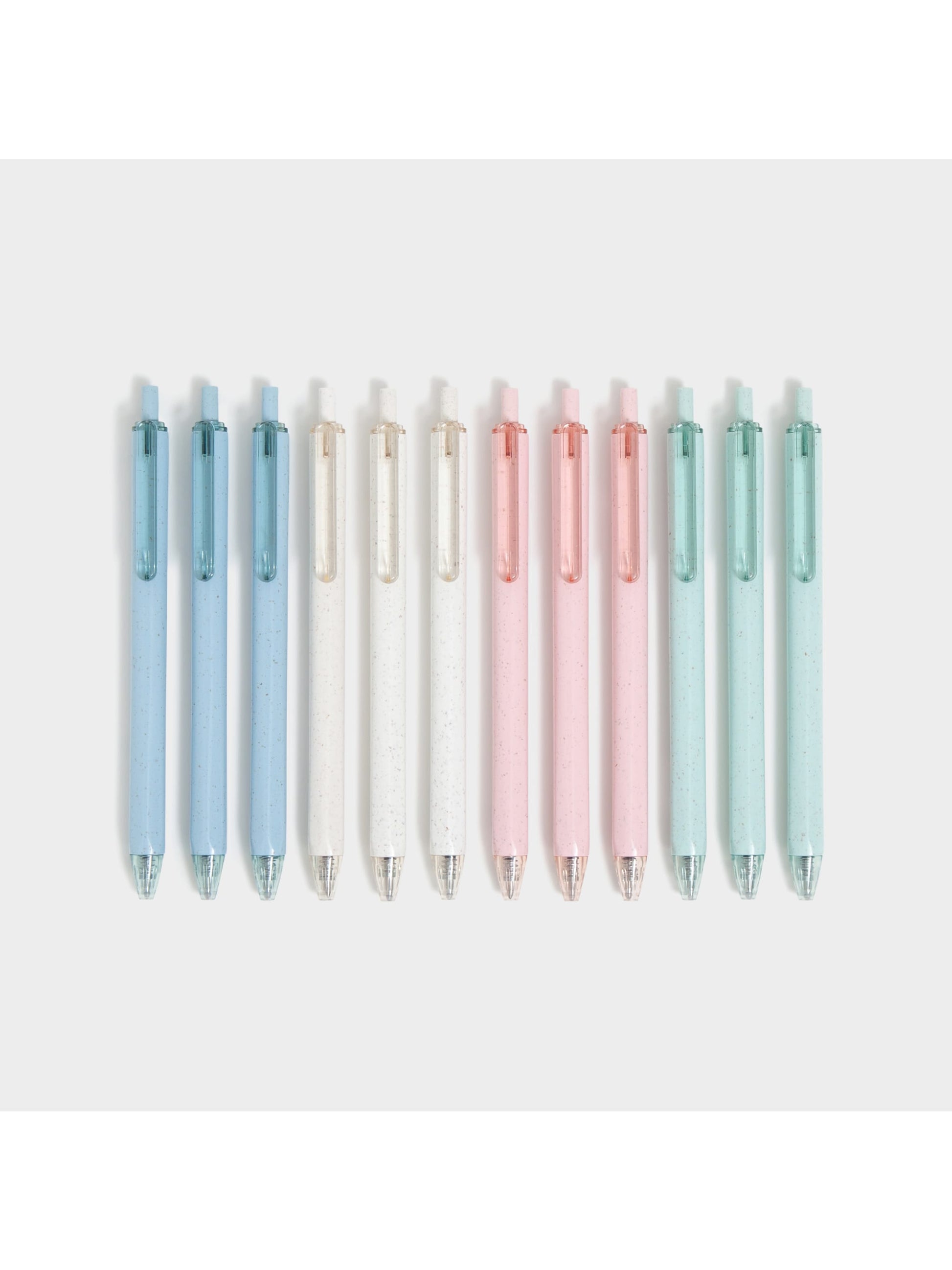 U-Eco Gel Pens, U-Eco, Assorted Colors, 5.63" x 0.41" x 0.54, Assorted Colors, 5.63" X 0.41" X 0.54 Size, Set of 12, 843463131429