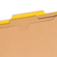SafeSHIELD® Pressboard Classification File Folders with Pocket Dividers, Yellow Color, Legal Size, Set of 10, 30086486190849