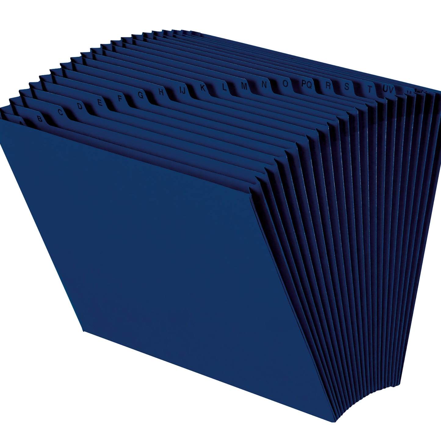 Colored Expanding Files, 21 Pockets, Alphabetic A-Z, Navy Color, Letter Size, Set of 1, 086486707206