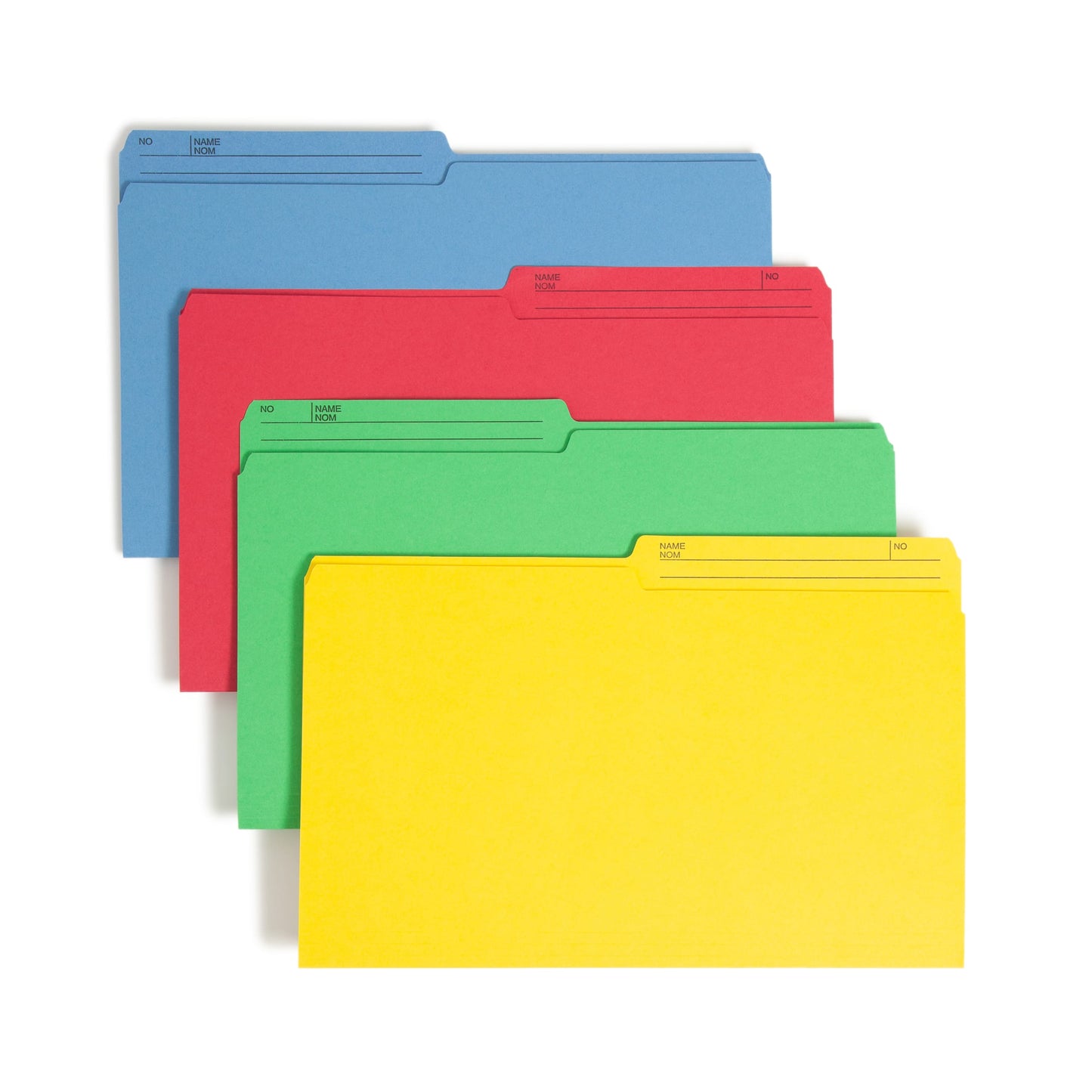 WaterShed®/CutLess® Reversible Printed Tab File Folders, Assorted Colors Color, Legal Size, Set of 100, 086486169585