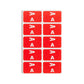 AlphaZ® ACCS Color Coded Alphabetic Labels - Sheets, Red Color, 1" X 1-5/8" Size, Set of 100, 086486671712
