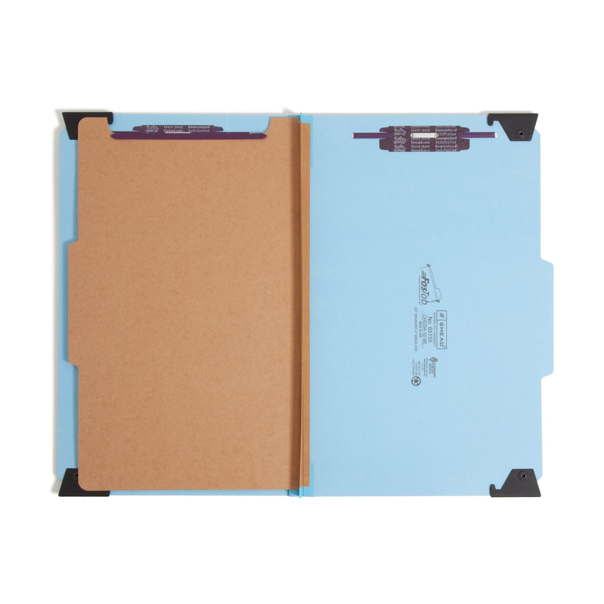 FasTab®/SafeSHIELD® Hanging Classification File Folders, Blue Color, Legal Size, Set of 10, 30086486651555