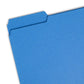 Pressboard File Folder, 1 inch Expansion, 1/3-Cut Tab, Dark Blue Color, Letter Size, Set of 25, 086486215411