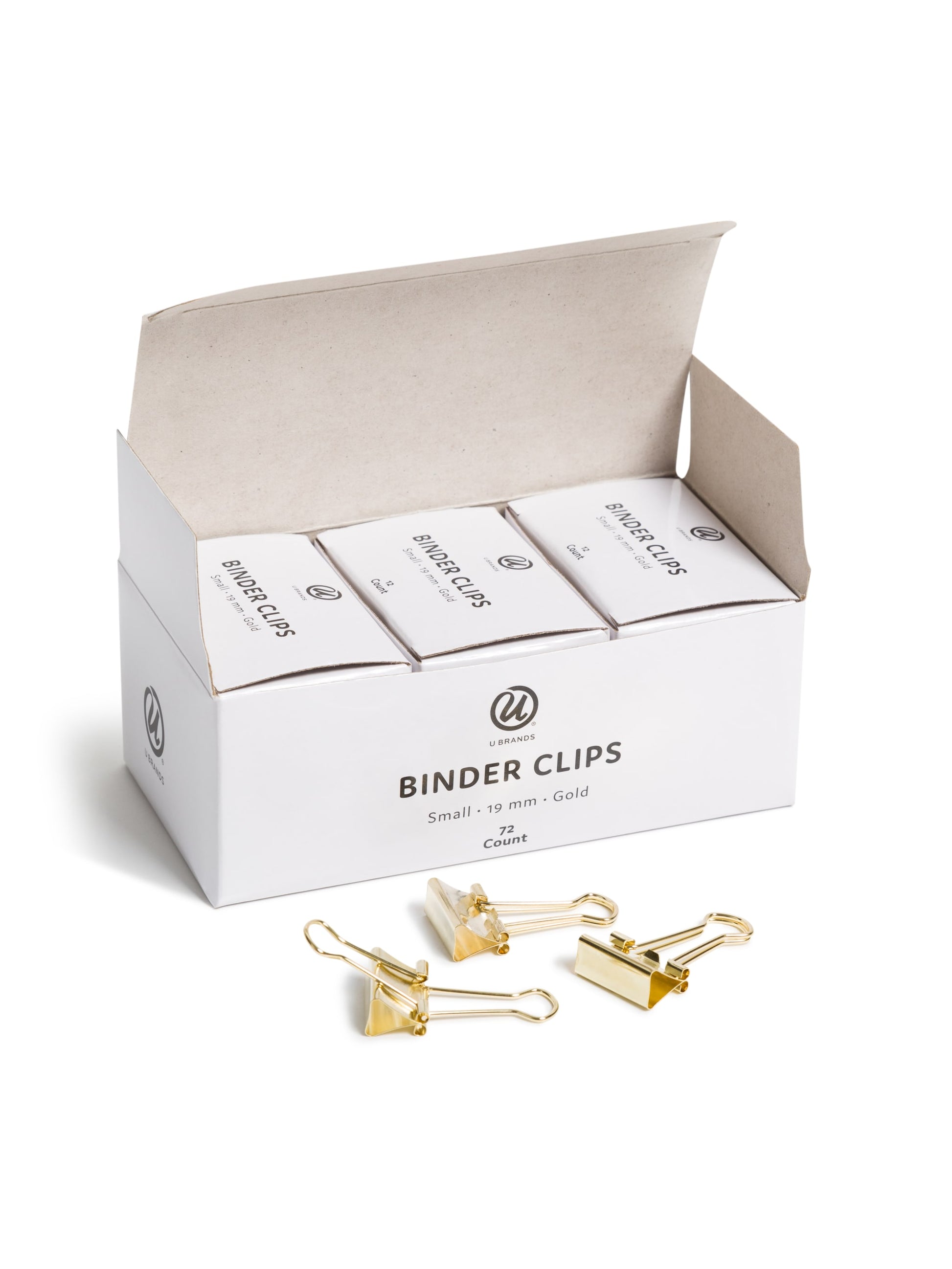Basic Binder Clips, Gold, Gold, Set of 72, 843463135953