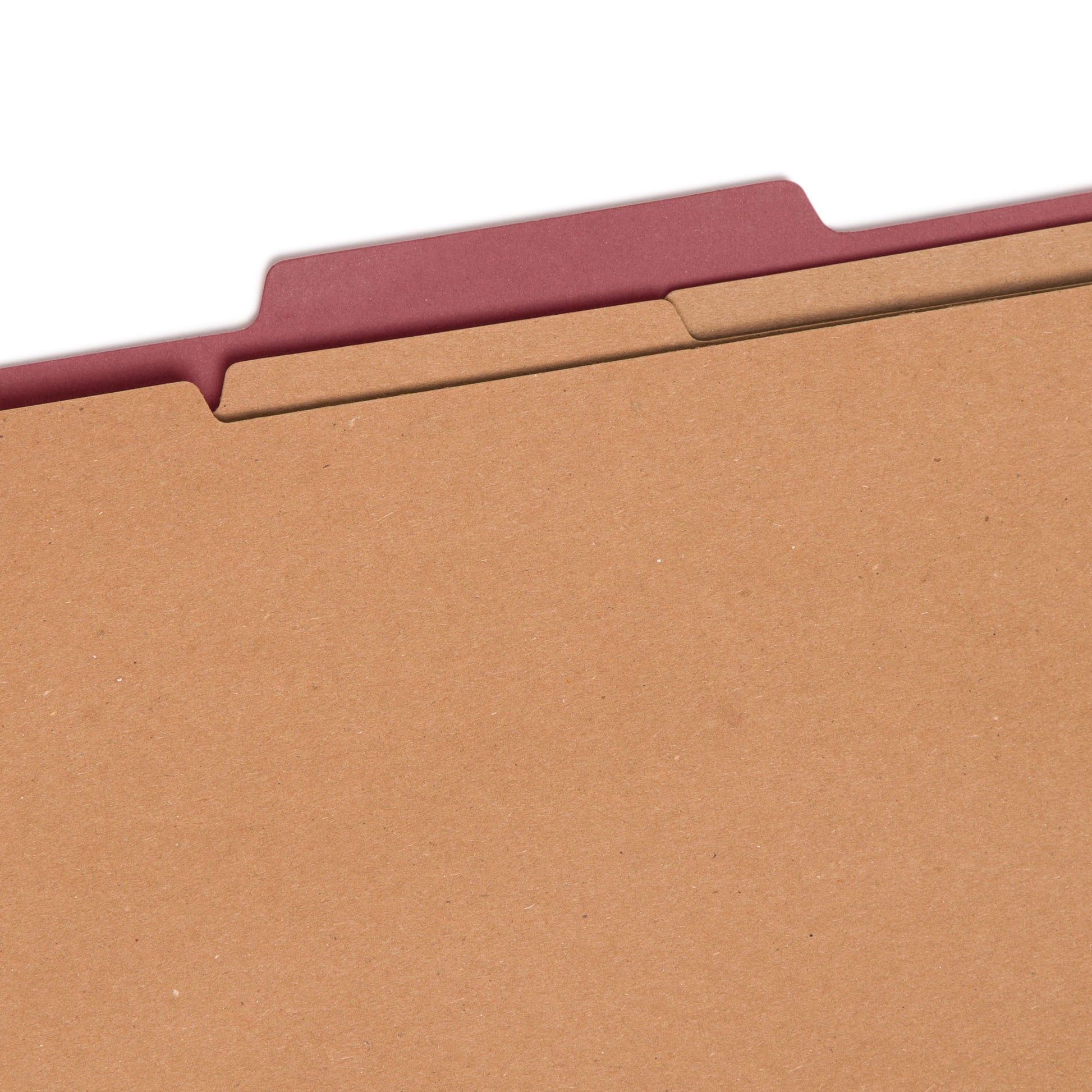 SafeSHIELD® Pressboard Classification File Folders, 3 Dividers, 3 inch Expansion, 2/5-Cut Tab, Bright Red Color, Letter Size, Set of 10, 30086486140950