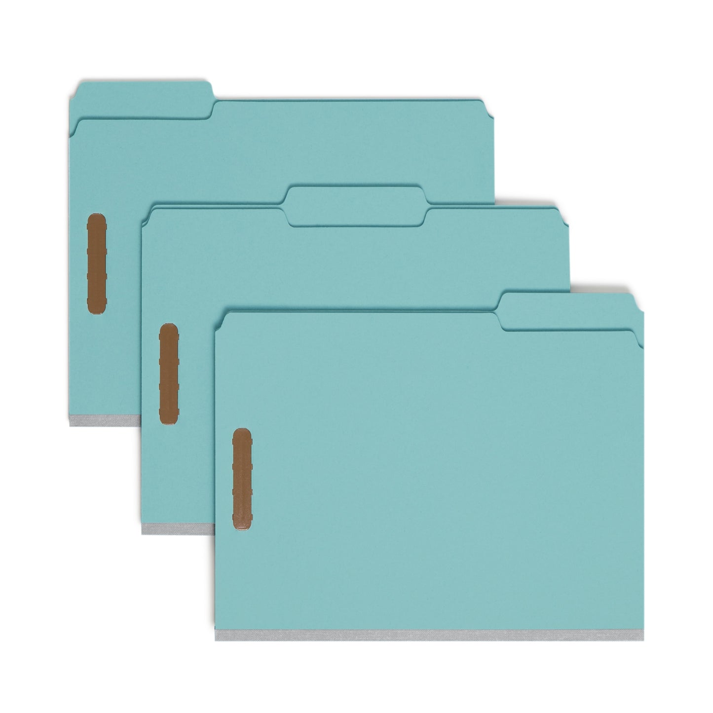 Pressboard Fastener File Folders, 3 inch Expansion, Blue Color, Letter Size, Set of 25, 086486150026