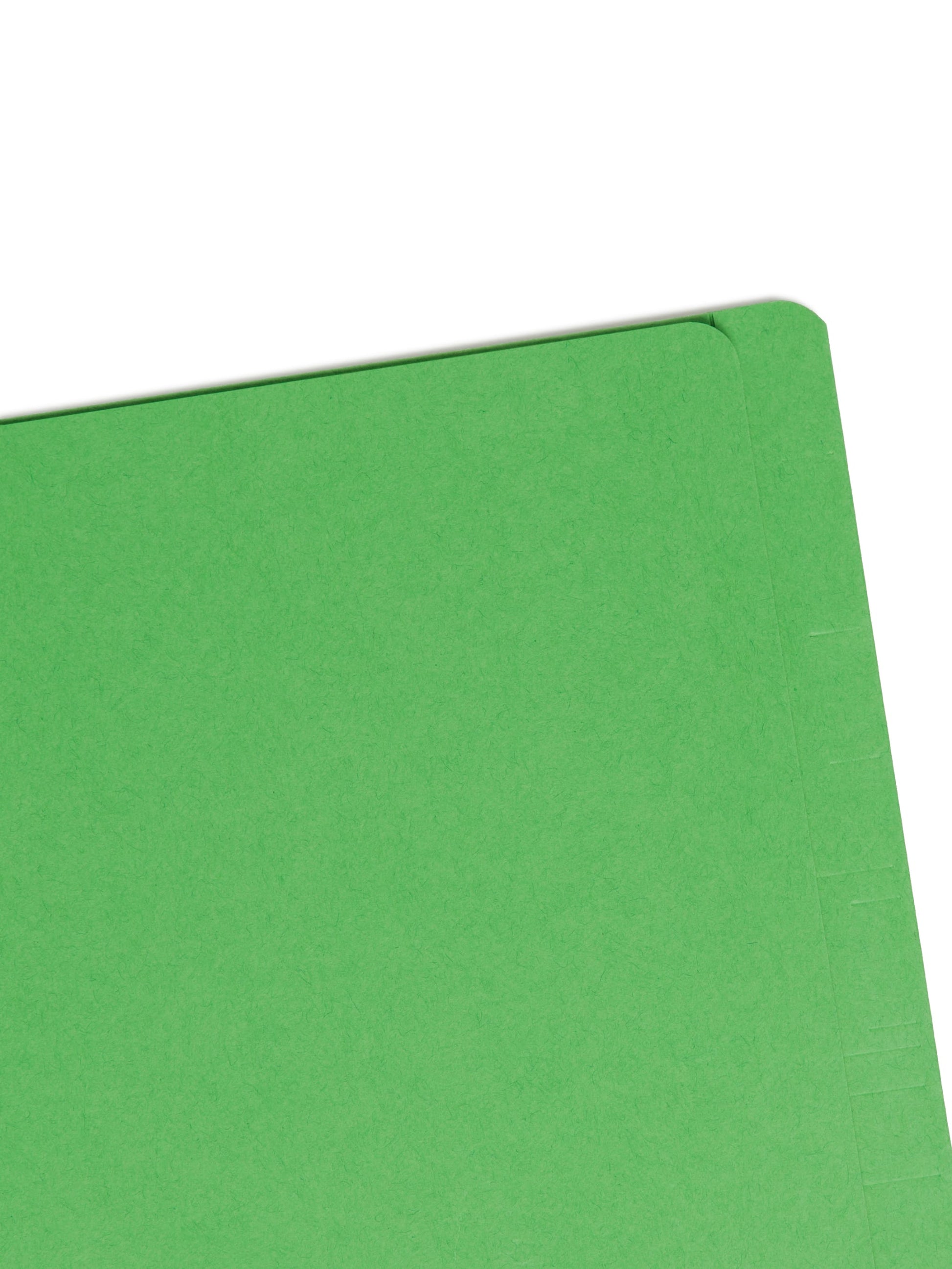 End Tab Classification File Folders, Straight-Cut Tab, 2 inch Expansion, 2 Dividers, Green Color, Letter Size, 