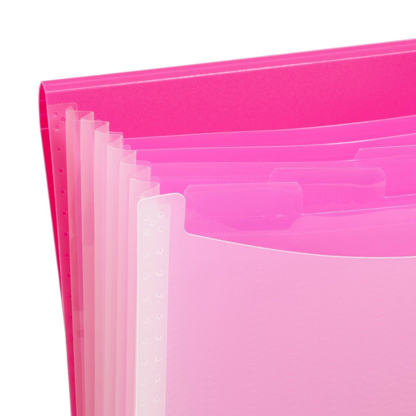 Poly Expanding Files with Flap, 6 Pockets, Wave Pattern, Pink Color, Letter Size, Set of 1, 086486708746