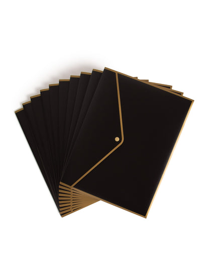 U Brands Fashion Poly Document Holder, 0.59" Expansion, 1 Pockets, Black