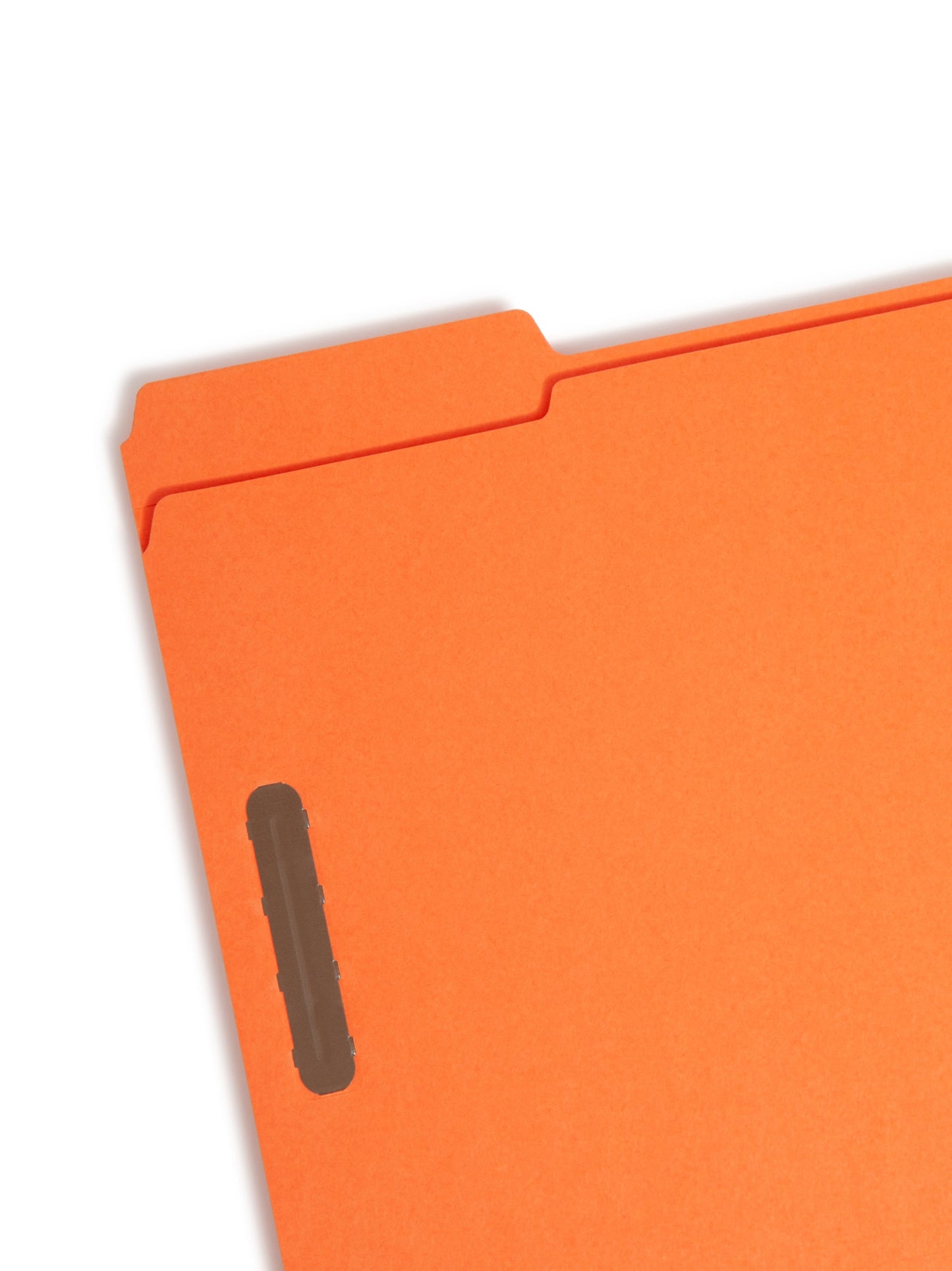 Reinforced Tab Fastener File Folders, 1/3-Cut Tab, 2 Fasteners, Orange Color, Letter Size, Set of 50, 086486125406