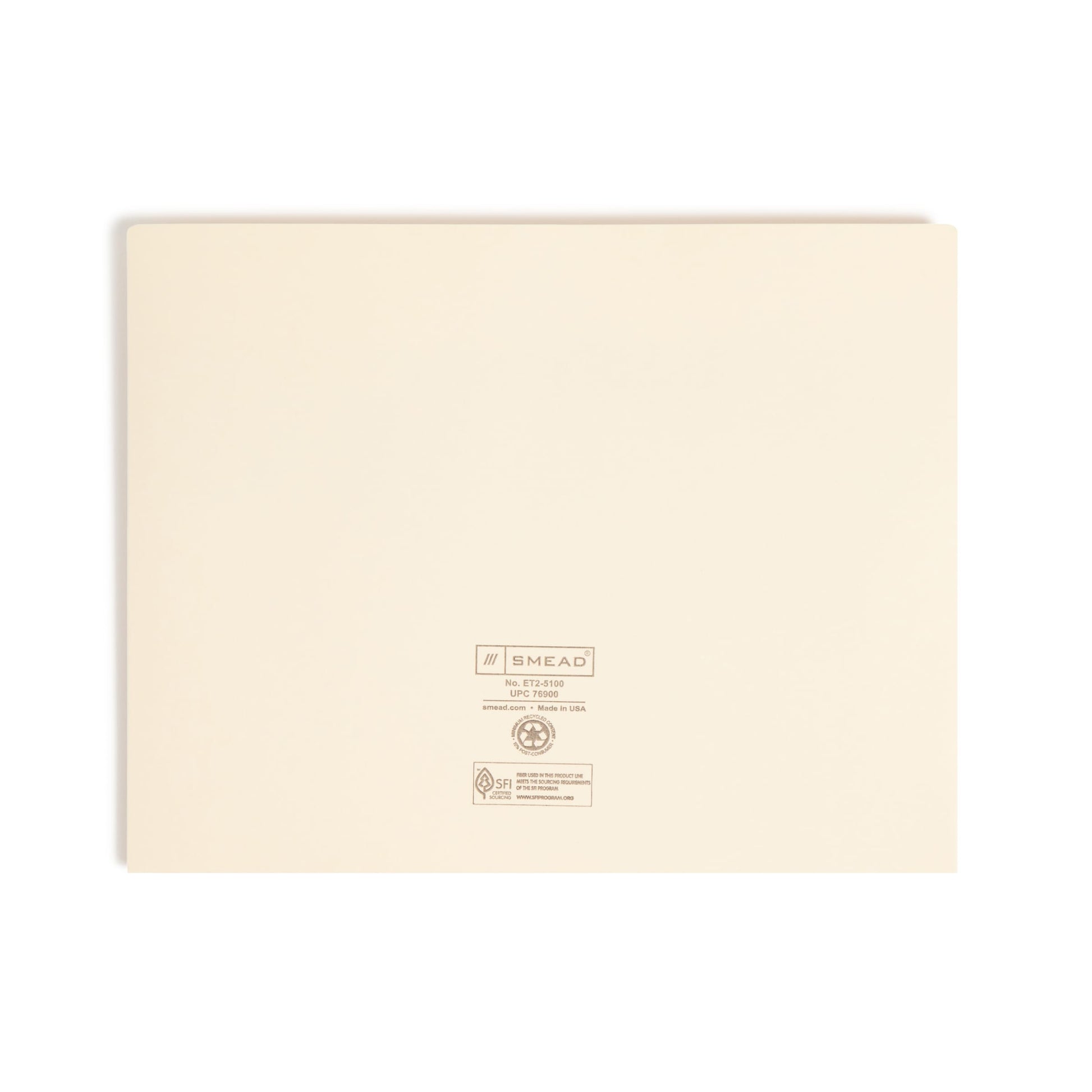 End Tab Dental-Style File Jacket, Straight-Cut Tab, Manila Color, Letter Size, Set of 50, 30086486769007