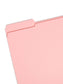 Reinforced Tab File Folders, 1/3-Cut Tab, Pink Color, Letter Size, Set of 100, 086486126342