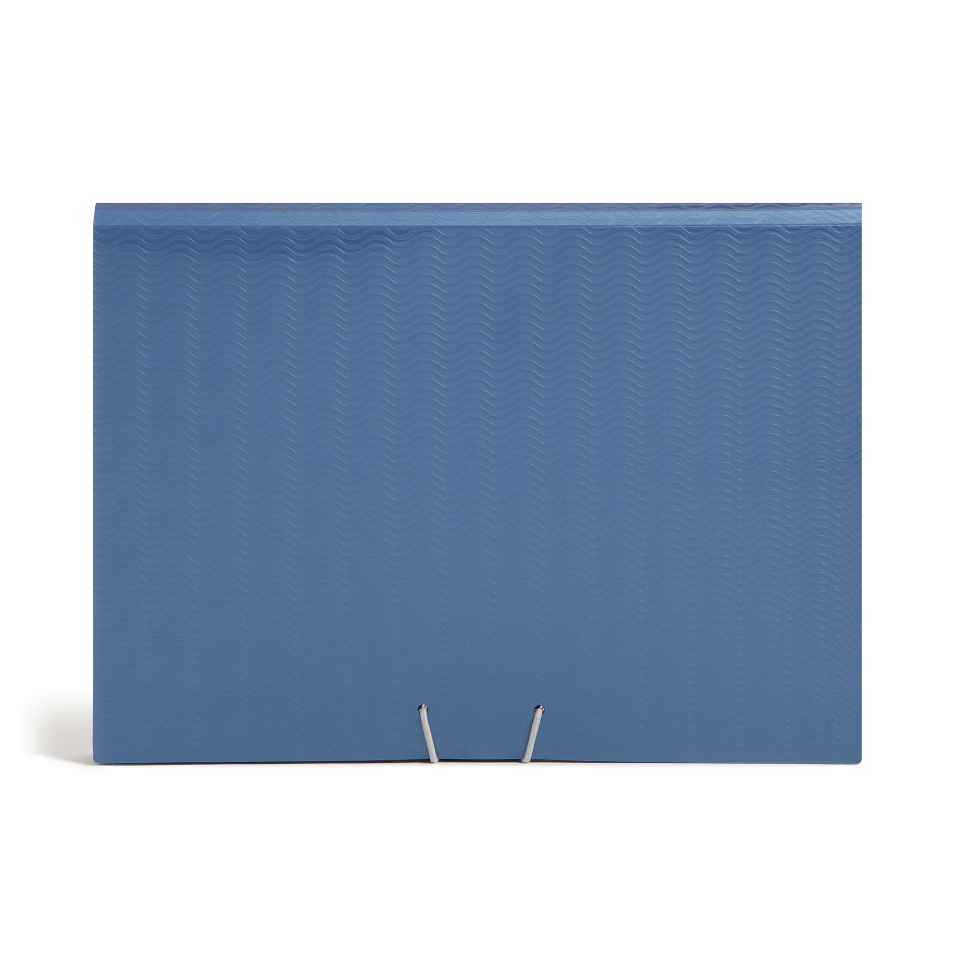 Poly Expanding Files with Flap, 12 Pockets, Wave Pattern, Blue Color, Letter Size, Set of 1, 086486708630