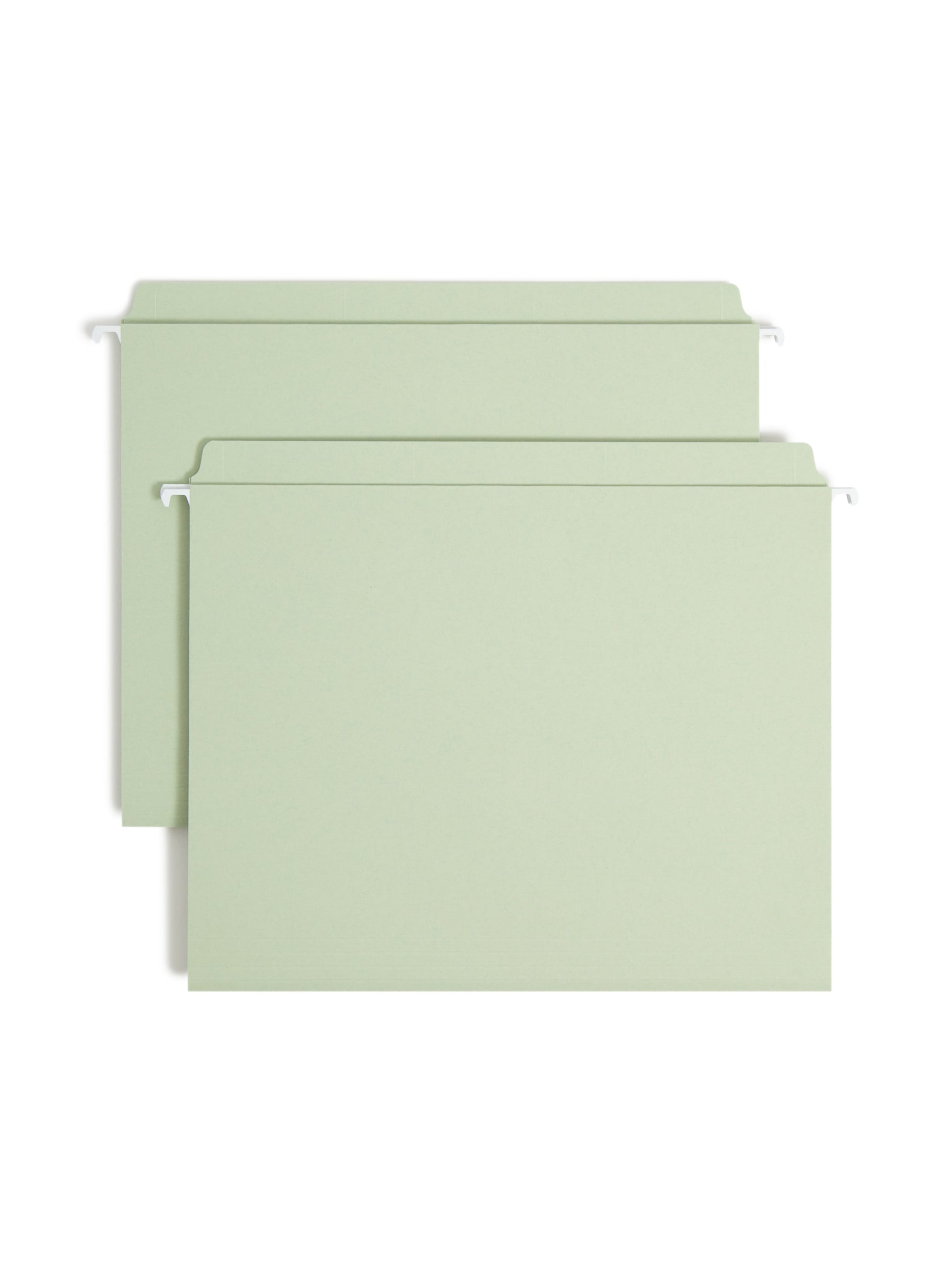 FasTab® Hanging File Folders, Straight-Cut Tab, Moss Green Color, Letter Size, Set of 20, 086486641012