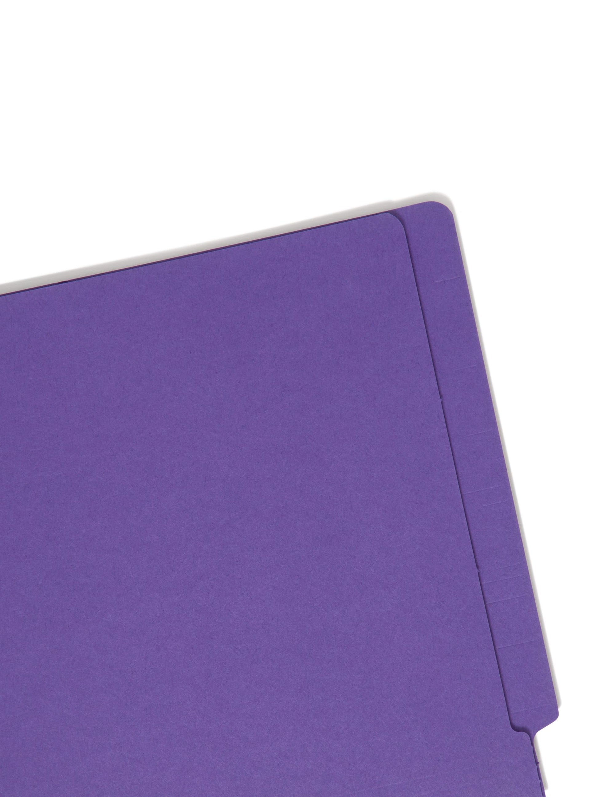 WaterShed® CutLess® End Tab Fastener File Folders, Straight-Cut Tab, Purple Color, Letter Size, 086486255509