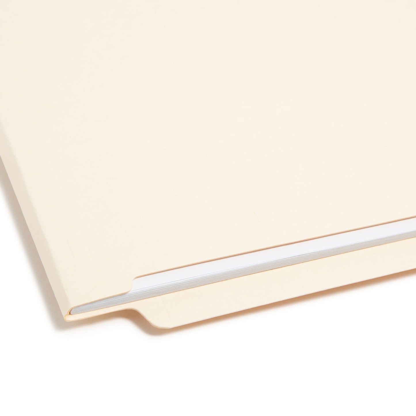 End Tab Fastener Folders with Shelf-Master® Reinforced Tab, Straight-Cut Tab, Two Fasteners, Manila Color, Letter Size, Set of 50, 086486342155