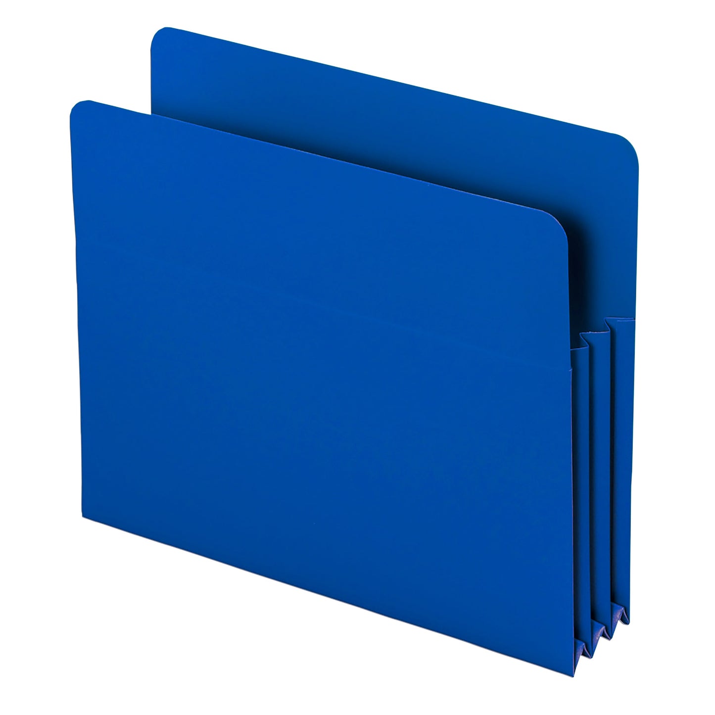 Poly File Pocket, 3-1/2-Inch Expansion, Straight-Cut Tab, Blue Color, Letter Size, Set of 4, 086486735032