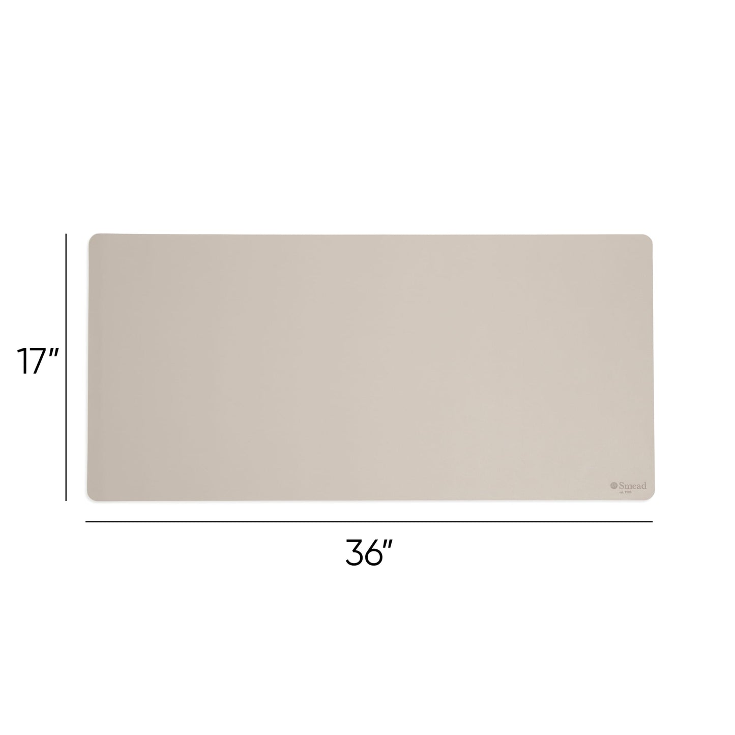 Vegan Leather Desk Pad, Sandstone Color, 36"X17" Size, Set of 1, 086486648264